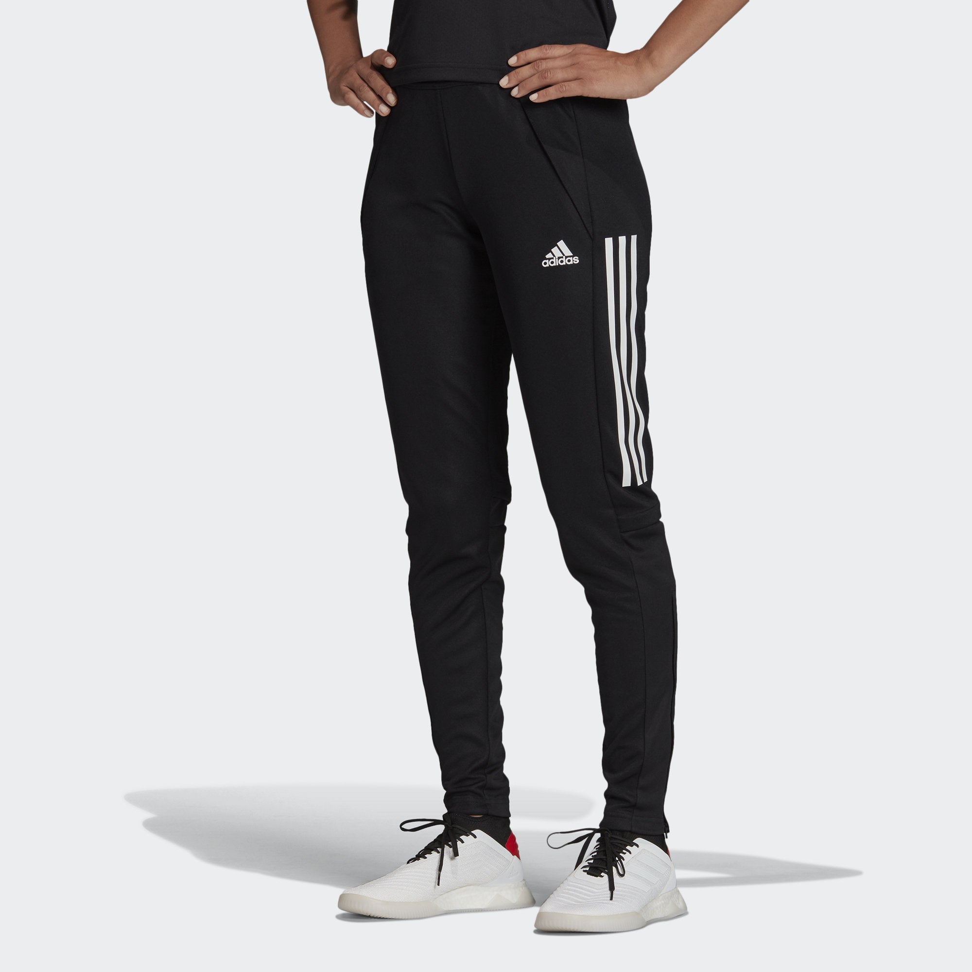 adidas Football Tiro track pants in black, ASOS