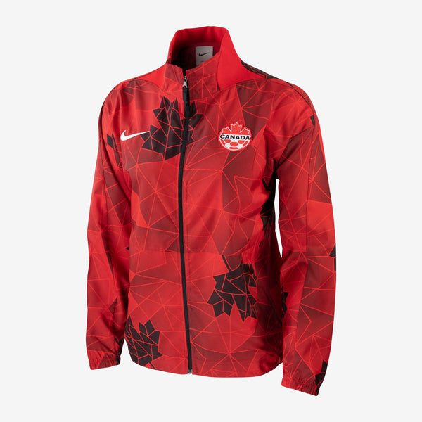 Nike red track on sale jacket