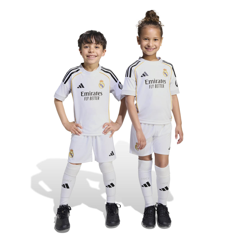 Kids’ adidas Real Madrid 25/26 Home Mini Set - La Liga Soccer