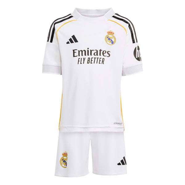 Kids’ adidas Real Madrid 25/26 Home Mini Set - La Liga Soccer