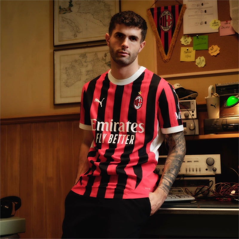 Men's Puma AC Milan 24/25 Home Replica Jersey - La Liga Soccer