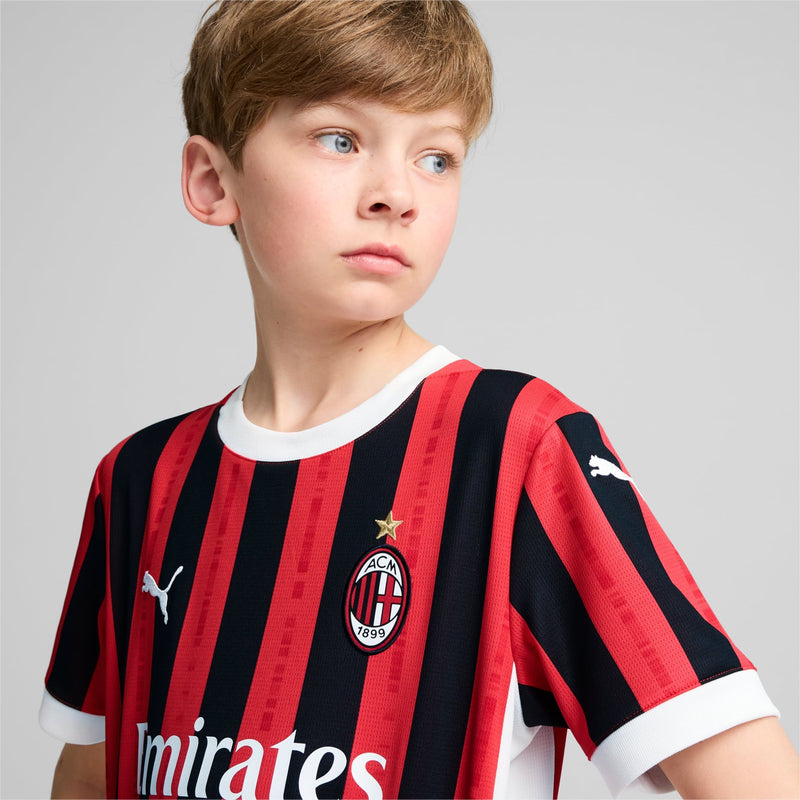 Kids' Puma AC Milan 24/25 Home Replica Jersey - La Liga Soccer