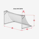 KwikGoal 8H x 24W x 4D x 10B, 3.5" Mesh, 2mm Solid Braid Knotless Net - La Liga Soccer