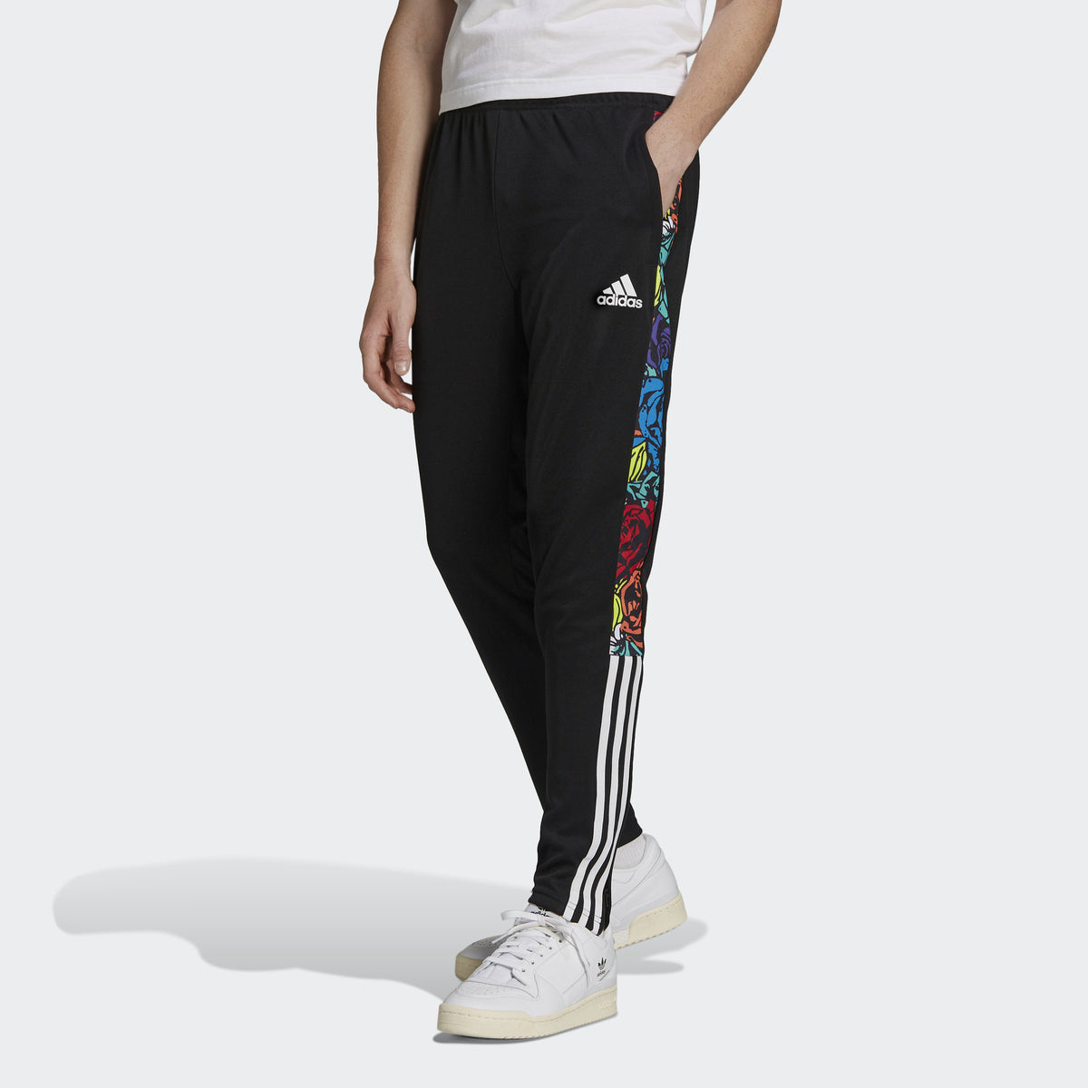 Men s Adidas Tiro Flower Tracksuit Bottoms Black M