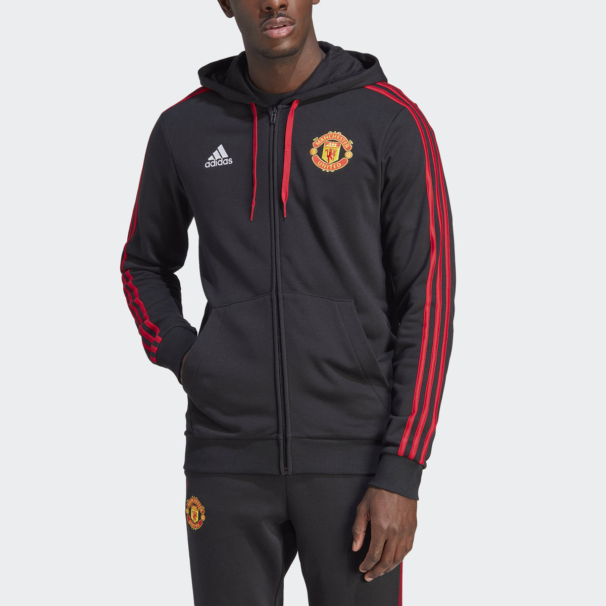 Men s adidas Manchester United DNA Full Zip Hoodie