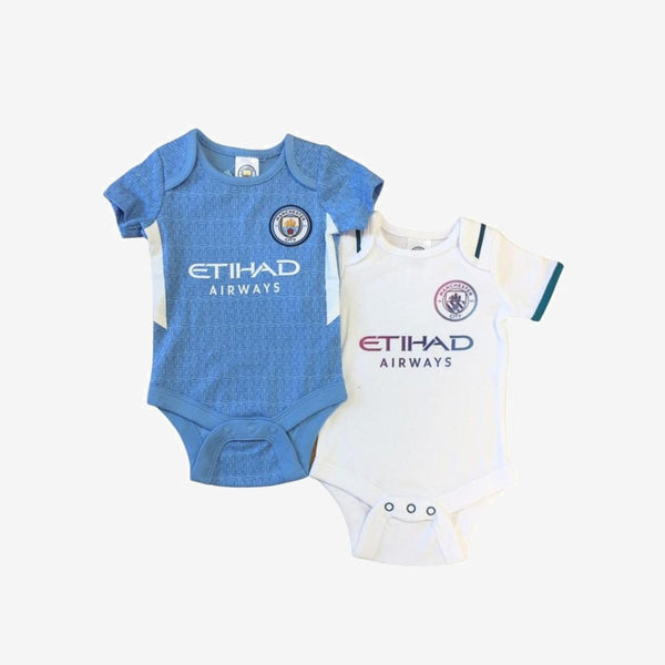 Manchester City 2021/22 Baby Onesie Set (Home and Away)