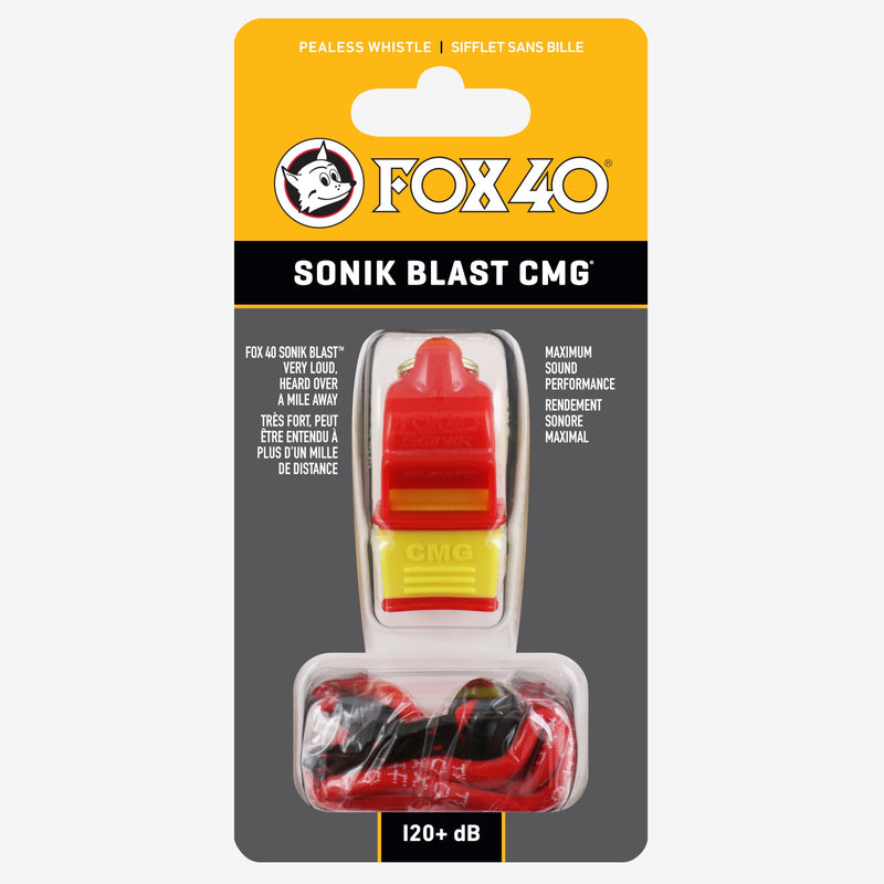 Fox 40 Sonik Blast CMG Whistle with Breakaway Lanyard