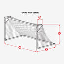 KwikGoal 8H x 24W x 3D x 8.5B, 120mm Mesh, Solid Braid Knotless Net - La Liga Soccer